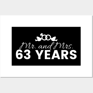 63rd Wedding Anniversary Couples Gift Posters and Art